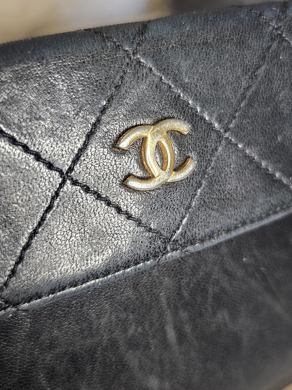 Chanel Quilted Lambskin Leather Clutch/Wallet With COA - Picture 7 of 11